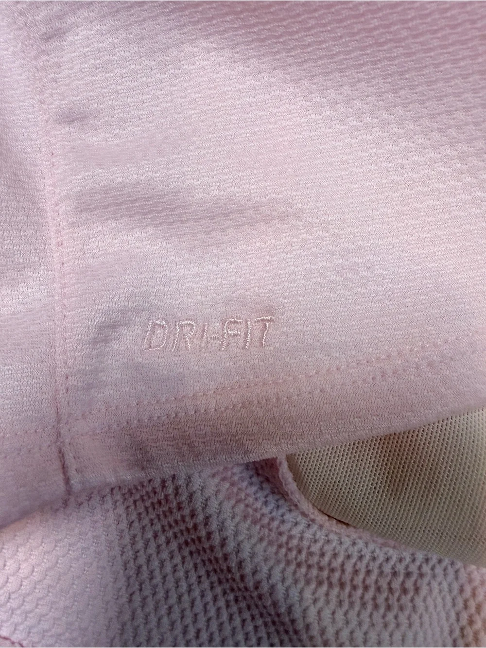 Nike Light Pink Short-Sleeve Zip Cycling Jersey with Black Zipper